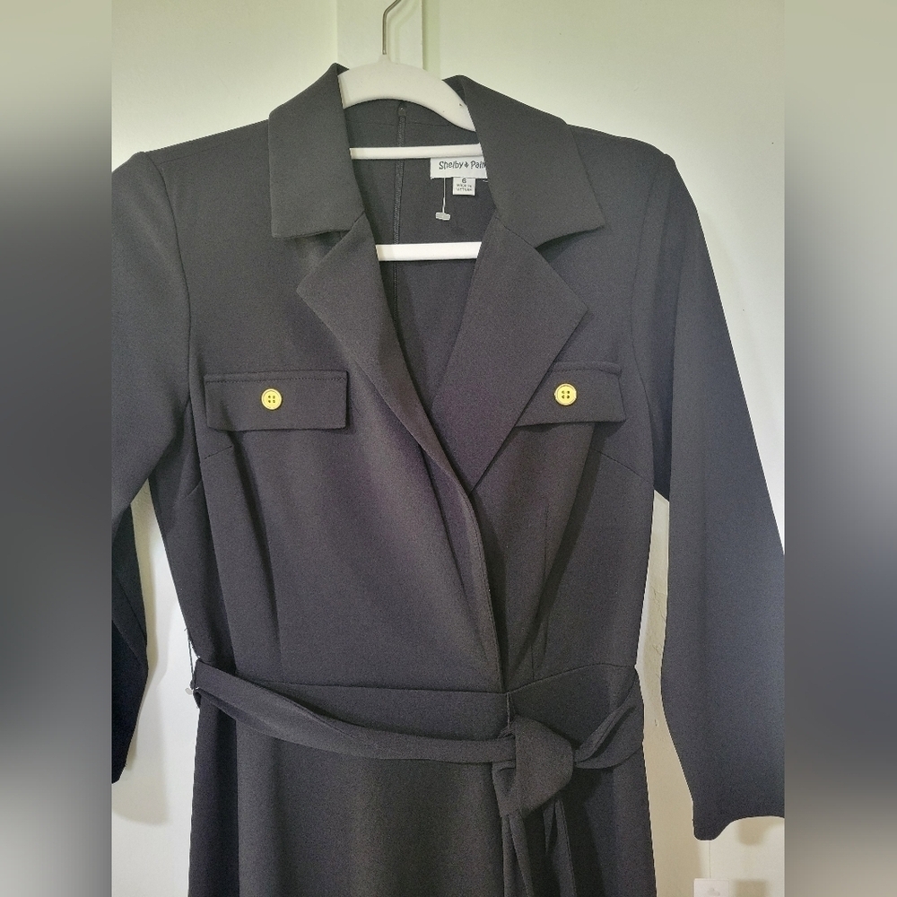 Shelvy Palmer Black Belted Dress - Picture 7 of 16